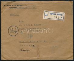 1939 Ajánlott légi levél / registered airmail cover "HONG-KONG" - "ATHINAI" - &q...