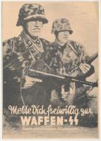 'Melde dich freiwillig zur Waffen-SS' / NSDAP Nazi propaganda, military art postcard (EK)