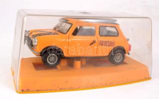 Politoys S 582 Mini Cooper makett autó, eredeti vitrinében, h: 17 cm