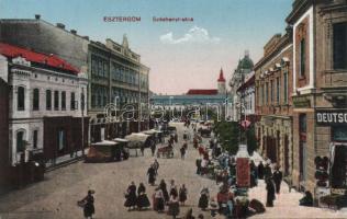 Esztergom Széchenyi utca Takarékpénztárral és Deutsch üzletével