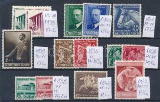 Deutsches Reich 14 db eseménybélyeg szép minőségben (Mi EUR 168.-)