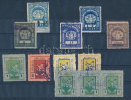 12 db Hódmezővásárhely városi okmánybélyeg