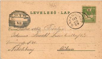 1901 Savanyúkút, Bad Sauerbrunn; Brunnen, Badhaus / látkép, fürdő, forráskút / general view, spa, ba...