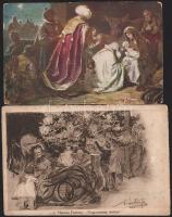 1925 14 db különböző vegyes minőségű Tombola-levelezőlap közte 7 használatlan tombolaszelvénnyel, 2 ...