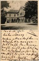 1902 Gyepűfüzes, Gyepű-Füzes, Gornji Fides, Kohfidisch; Erdődy kastély, rajta családi levél Károlyi-...