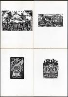 1972 Magyar Kisgrafika. A XIV. Nemzetközi Ex Libris Kongresszus magyar ajándékmappája. Bp., 1972, Ki...