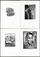 1972 Magyar Kisgrafika. A XIV. Nemzetközi Ex Libris Kongresszus magyar ajándékmappája. Bp., 1972, Ki...