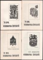 1970-1971 5 db Kisgrafika értesítő, szórványszámok: 1970 (ápr., aug. és dec.) valamint 1971 (aug. és...