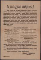 1919 József főherceg tábornagy: "A magyar néphez!" Benne Friedrich István és a Friedrich-k...