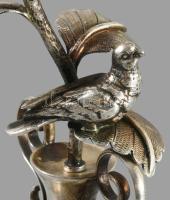 Ezüst (Ag) napraforgó alakos besamin tartó. Bécs, 1859, 13 latos ezüst, m: 24 cm, 305g /// Silver (A...