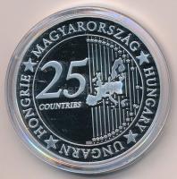 DN "Eurófantáziák - Huszár" Ag emlékérem kapszulában (20,7g/0,999/38,61mm) T:PP patina