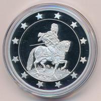 DN "Eurófantáziák - Huszár" Ag emlékérem kapszulában (20,7g/0,999/38,61mm) T:PP patina