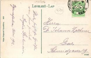 1912 Gyanafalva, Jennersdorf; Villa Senta, Fő tér, Kettner Antal vendéglője, Weber Zsigmond üzlete é...