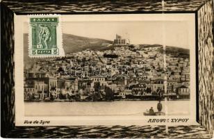 Syros, Syra; Vue. F. Caloutas / general view. TCV card + "Konstantin Koukias" (pinholes)