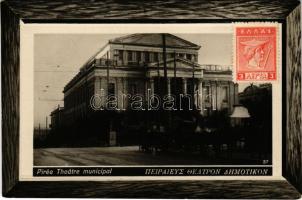 Piraeus, Peiraiás, Le Pirée; Theatre municipal. F. Caloutas / theatre. TCV card + "Konstantin K...