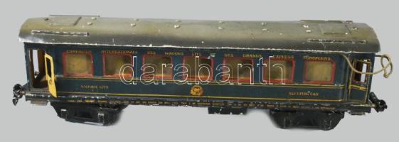 cca 1930 Marklin Sleeping Car alvókocsi, korának megfelelő állapotban, h: 42 cm /// c. 1930 Märklin ...