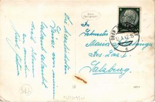 1942 Felsőpulya, Oberpullendorf; utca, vendéglő, Dr. E. Peyrer jegyző irodája, Franz Lemak üzlete, n...