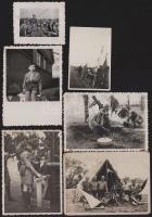 cca 1930-1940 Cserkész fotók, 6 db, vegyes állapotban, 4x5 cm és 6,5x9 cm között