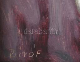 Bíró F. (Ferenc?) jelzéssel, XX. sz. első fele: Menyecske. Olaj, fa. Dekoratív fakeretben, 24x18 cm