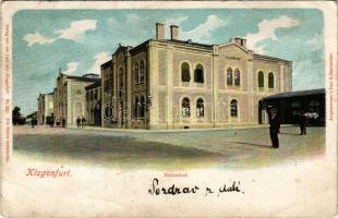 1900 Klagenfurt, Bahnhof / railway station (creases)