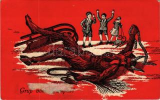 Gruss vom Krampus! / Greetings from the Krampus (ragasztónyom / glue mark)