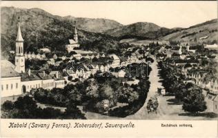 1917 Kabold, Kobersdorf; Savanyú forrás, fürdő. Josef Prokopp kiadása / Sauerquelle / spa town with ...
