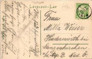 1916 Pinkafő, Pinkafeld; látkép. Karl Strobl kiadása / general view