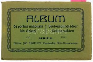 Erdélyi népviseletek - 10 lapos képeslapfüzet / Album de porturi nationala din Ardeal / Album Sieben...