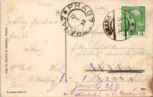 1912 Grado, Kinder als Sandbildhauer (Krokodil) / beach, children as sand sculptors (crocodile). Dep...