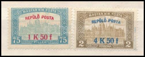 1918 Repülő posta sor Derecskei vizsgálójellel (22.000)