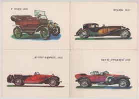 AUTOMOBILOK - 11 db MODERN képeslap (Képzőművészeti Alap) / AUTOMOBILES - 11 modern postcards