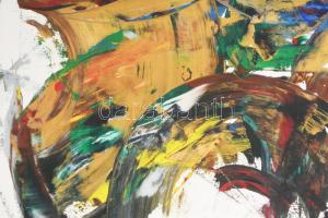 Rubint Ávrahám Péter (1958-): Hajnali órák, 1997. Vegyes technika, papír, kartonra kasírozva, jelzet...