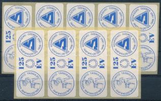 Salgótarjáni kohászati üzemek 9 db öntapadós levélzáró