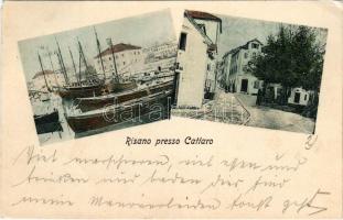 1909 Risan, Risano presso Cattaro (Kotor) / port, street view (EM)