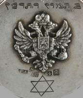 1836 Ezüst (Ag) tintatartó, plasztikus egéralakokkal díszítve. 1836, orosz, 84 zootniki jel, Ivan Fe...