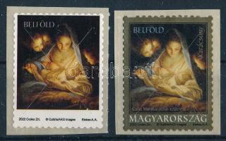 2022 Karácsony bélyeg arany keret nélkül + támpéldány