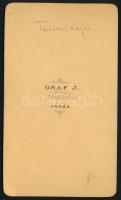 cca 1870 Tarczy Lajos (1807-1881) tanár, akadémikus, grafika nyomán készült keményhátú fotó Graf páp...