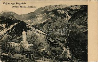 1918 Oroshi, Orosh; Abacia Mirdites / abbey + "K.U.K. ETAPPENPOSTAMT SCUTARI (SCHKODRA)" (...