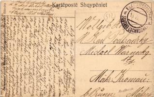 1918 Oroshi, Orosh; Abacia Mirdites / abbey + "K.U.K. ETAPPENPOSTAMT SCUTARI (SCHKODRA)" (...