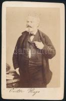 cca 1860 Victor Hugo (1802-1885) francia író portréja, keményhátú fotó, 10,5×6,5 cm