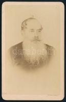 1867 Fáy Antal (1805-1872) zeneszerző portréja, keményhátú fotó Letzter kassai műterméből, 10,5×6,5 ...