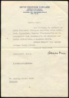 1947 Bp., Benda Kálmán (1913-1994) Széchenyi-díjas történész, levéltáros, az MTA tagja autográf aláí...