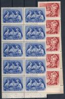 1952 Bélyegnap 10 db sor csíkban ill. tömbben (50.000)