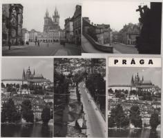 Praha, Prague, Prága - 10 db MODERN fekete-fehér város képeslap tokban. IBUSZ ajándék képeslapok / 1...