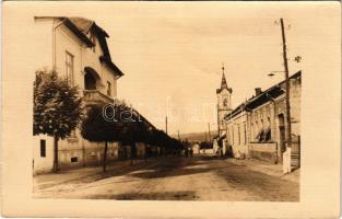 1940 Zsibó, Jibou; utca, templom / street, church. photo (gyűrődés / crease)