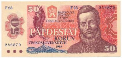 Csehszlovákia 1987. 50K "F 23 246879" T:F szép papír
Czechoslovakia 1987. 50 Korun "...