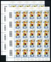 2011 Karácsony sor félívekben, összesen 5-5 vonalkódos üres mezővel