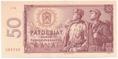 Csehszlovákia 1964. 50K "J 26 385739" T:XF,VF
Czechoslovakia 1964. 50 Korun "J 26 38...