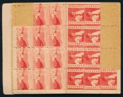 1959 Bélyegkönyv úttörőnaptárhoz, eredetileg 23 klf bélyeget tartalmaz, ebből 22 féle megtalálható b...