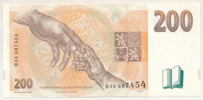 Csehország 1996. 200K "B34 687454" T:UNC
Czechia 1996. 200 Korun "B34 687454" C...